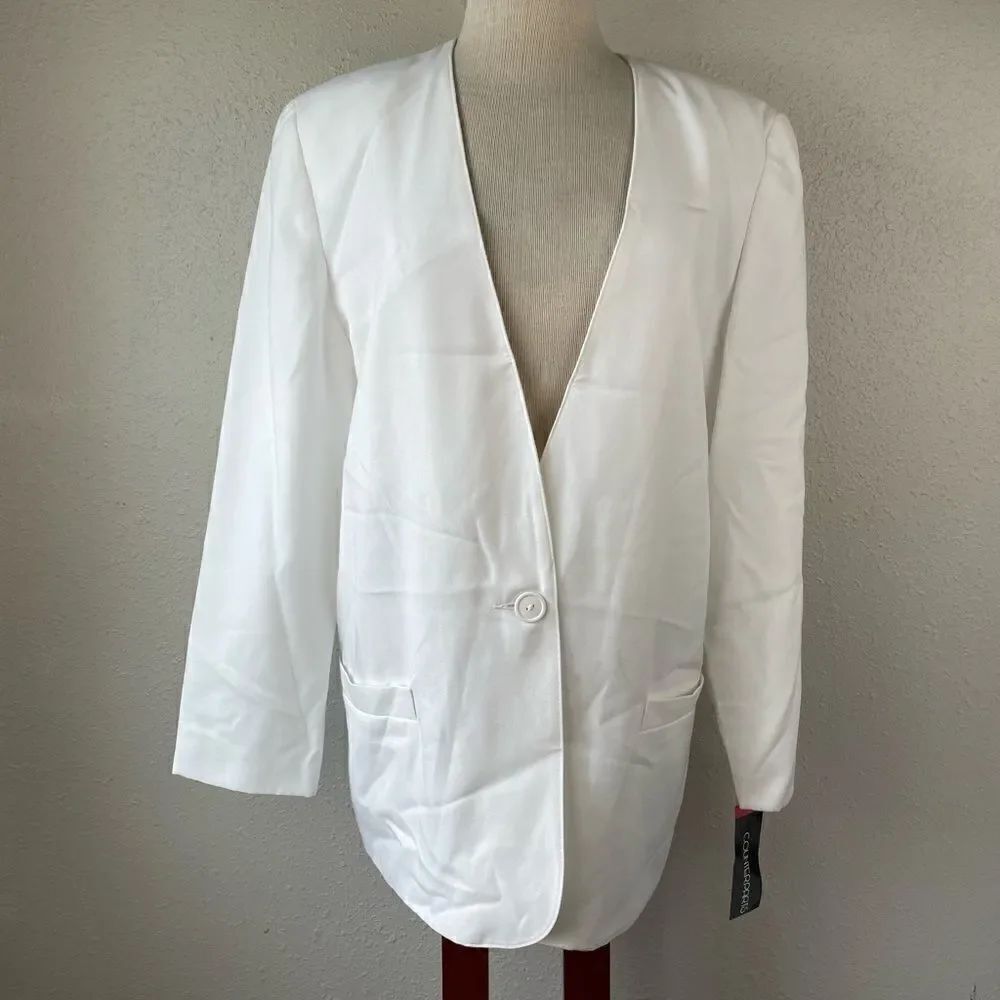 NWT Vintage Counterparts White Dress Jacket Size 10